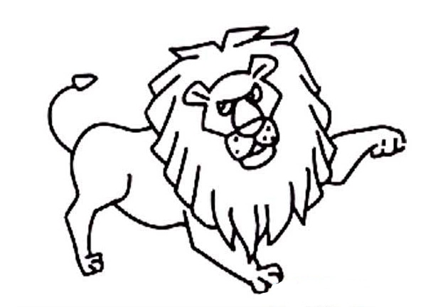 獅子簡(jiǎn)筆畫(huà)圖片