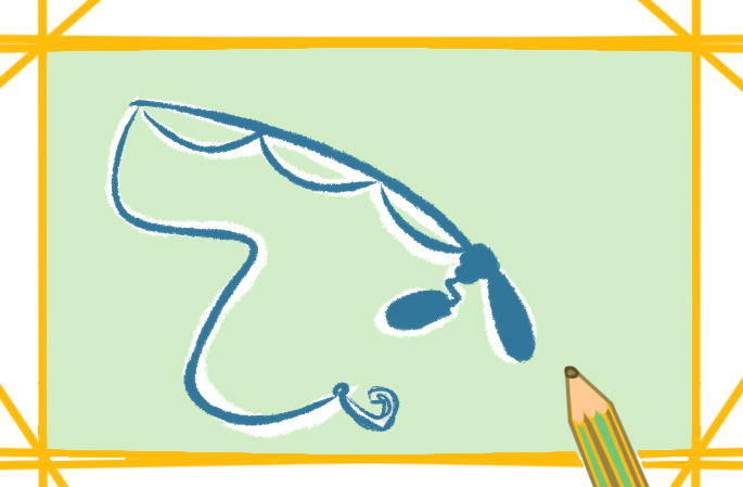 簡(jiǎn)單的魚(yú)竿上色簡(jiǎn)筆畫(huà)要怎么畫(huà)？