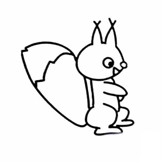 卡通松鼠<a href=http://www.inspiredelm.com/jianbihua/ target=_blank class=infotextkey>簡筆畫</a>圖片_卡通松鼠兒童繪畫圖集