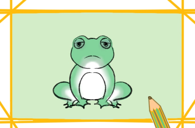 困倦的青蛙<a href=http://www.inspiredelm.com/jianbihua/ target=_blank class=infotextkey>簡筆畫</a>圖片怎么畫