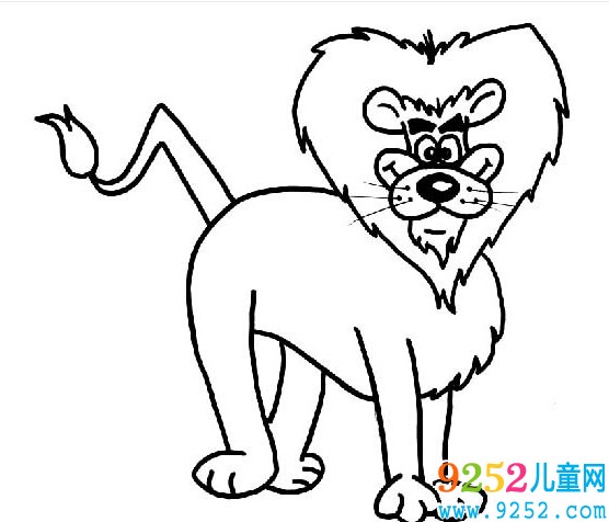 兇猛的獅子動(dòng)物<a href=http://www.inspiredelm.com/jianbihua/ target=_blank class=infotextkey>簡筆畫</a>