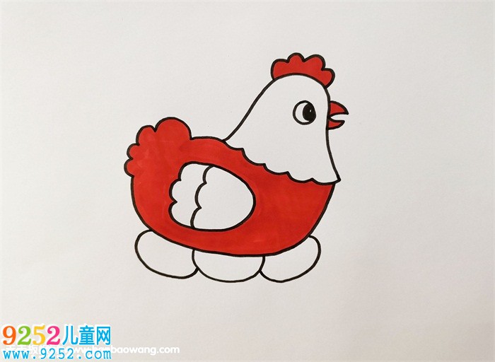 母雞<a href=http://www.inspiredelm.com/jianbihua/ target=_blank class=infotextkey>簡(jiǎn)筆畫(huà)</a>步驟