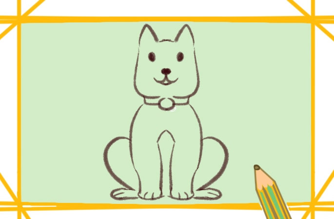 可愛的田園犬上色<a href=http://www.inspiredelm.com/jianbihua/ target=_blank class=infotextkey>簡筆畫</a>要怎么畫
