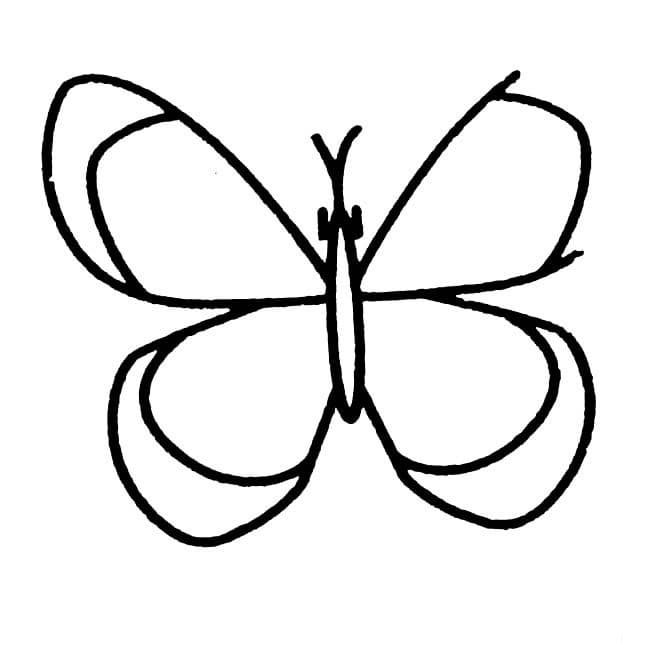 飛行的蝴蝶<a href=http://www.inspiredelm.com/jianbihua/ target=_blank class=infotextkey>簡筆畫</a>圖片_蝴蝶兒童繪畫作品圖集