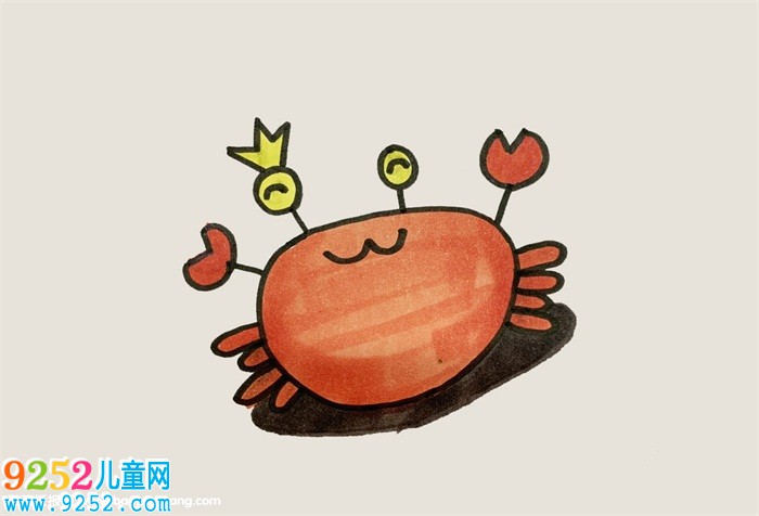 螃蟹怎么畫一步一步教