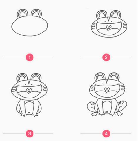 幼兒動物<a href=http://www.inspiredelm.com/jianbihua/ target=_blank class=infotextkey>簡筆畫</a>教程，青蛙<a href=http://www.inspiredelm.com/jianbihua/ target=_blank class=infotextkey>簡筆畫</a>彩色