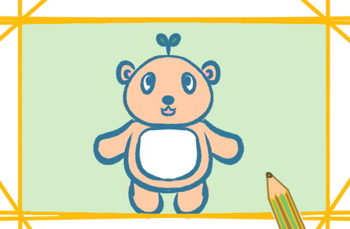 可愛的玩偶熊上色<a href=http://www.inspiredelm.com/jianbihua/ target=_blank class=infotextkey>簡筆畫</a>要怎么畫