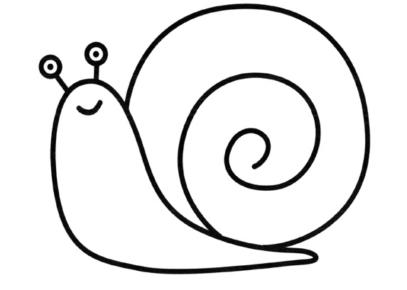 小蝸牛動物簡筆