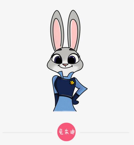 兒童卡通<a href=http://www.inspiredelm.com/jianbihua/ target=_blank class=infotextkey>簡筆畫</a>大全，兔警察朱迪