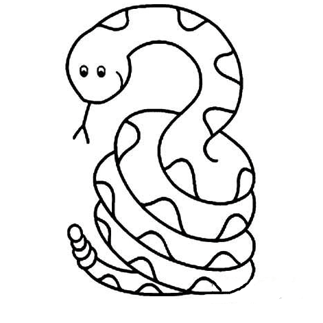 十二生肖蛇動(dòng)物簡(jiǎn)筆
