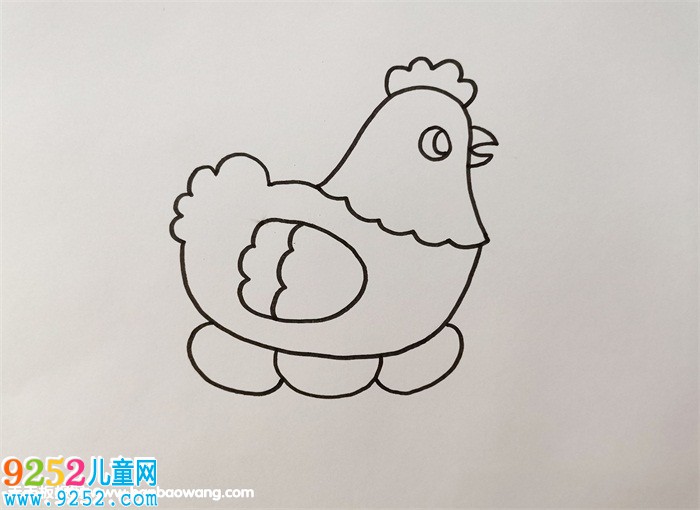 母雞<a href=http://www.inspiredelm.com/jianbihua/ target=_blank class=infotextkey>簡(jiǎn)筆畫(huà)</a>步驟