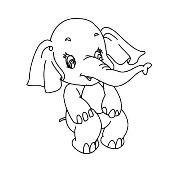 行走中的大象<a href=http://www.inspiredelm.com/jianbihua/ target=_blank class=infotextkey>簡筆畫</a>圖片_行走中的大象兒童繪畫圖集