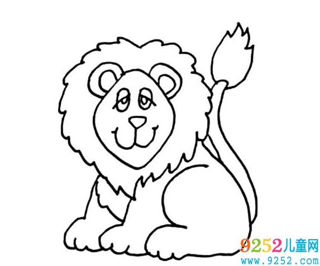兇猛的獅子動(dòng)物<a href=http://www.inspiredelm.com/jianbihua/ target=_blank class=infotextkey>簡筆畫</a>
