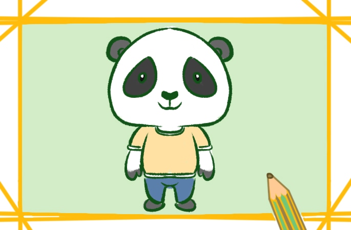 卡通的大熊貓<a href=http://www.inspiredelm.com/jianbihua/ target=_blank class=infotextkey>簡筆畫</a>圖片怎么畫