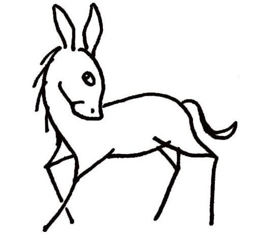 一只小毛驢簡(jiǎn)筆