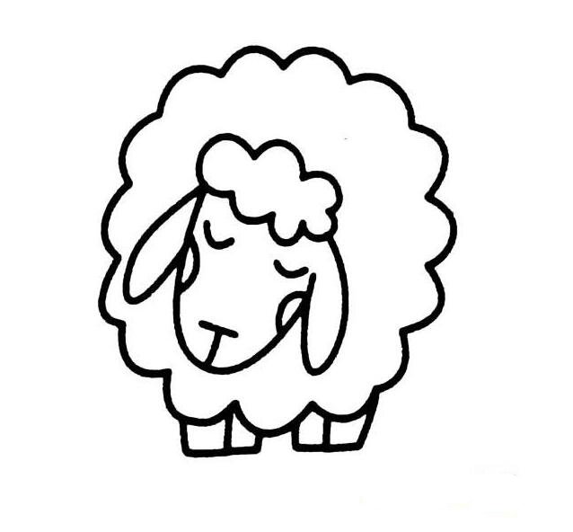 小羊怎么畫，可愛的小綿羊<a href=http://www.inspiredelm.com/jianbihua/ target=_blank class=infotextkey>簡筆畫</a>