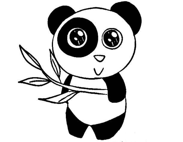 大熊貓動物兒童簡筆畫