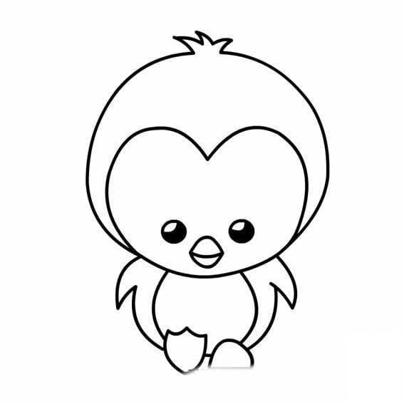 害羞的企鵝<a href=http://www.inspiredelm.com/jianbihua/ target=_blank class=infotextkey>簡(jiǎn)筆畫(huà)</a>圖片_害羞的企鵝兒童繪畫(huà)圖集