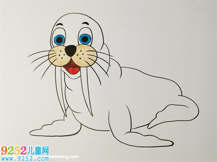 海獅<a href=http://www.inspiredelm.com/jianbihua/ target=_blank class=infotextkey>簡筆畫</a>步驟