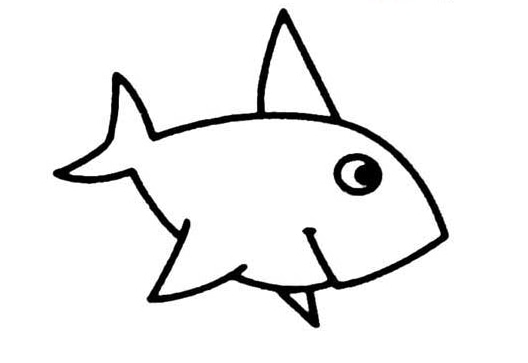 簡單好看的大鯊魚簡筆