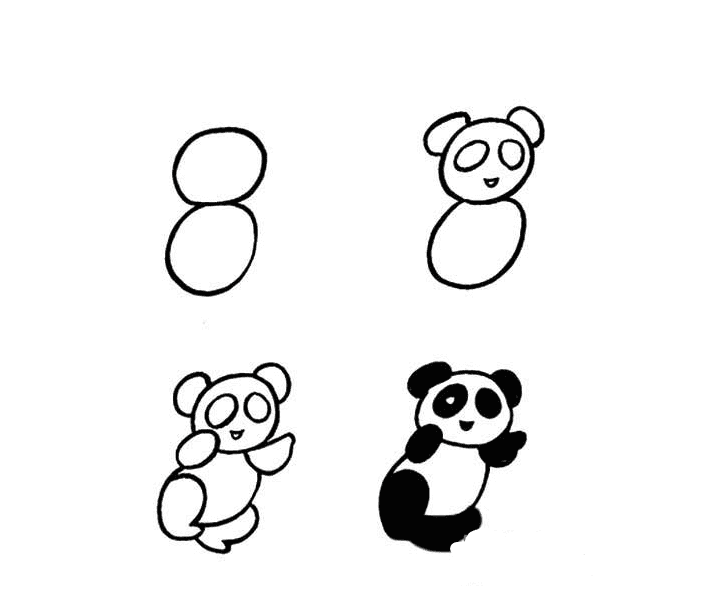 6種大熊貓簡筆 畫法