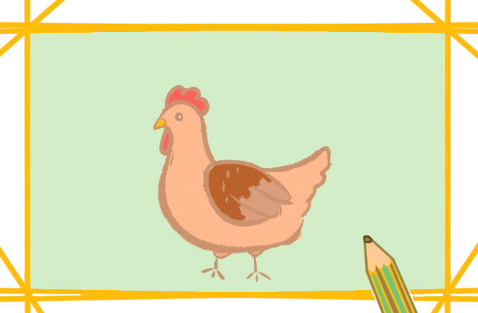 漂亮的土雞上色<a href=http://www.inspiredelm.com/jianbihua/ target=_blank class=infotextkey>簡筆畫</a>要怎么畫