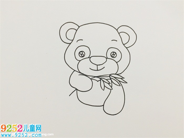 怎么畫熊貓吃竹子