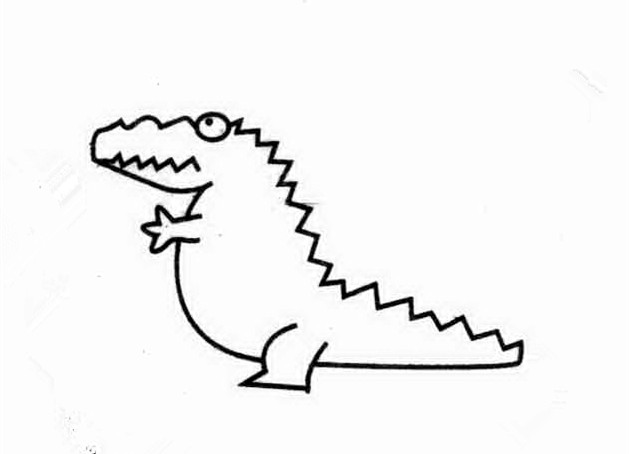2種鱷魚動(dòng)物簡筆 畫法