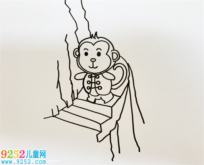 小猴子下山怎么畫