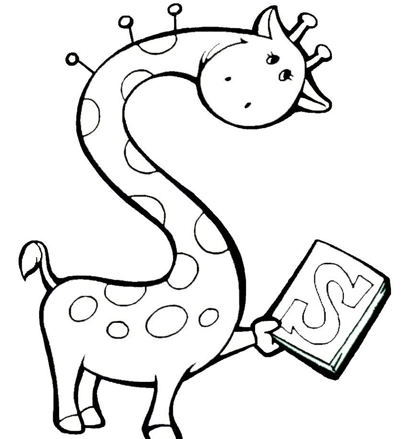 拿書(shū)的長(zhǎng)頸鹿簡(jiǎn)筆畫(huà)