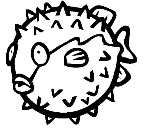 河豚動物簡筆畫