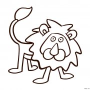 瘦弱的獅子簡(jiǎn)筆畫(huà)