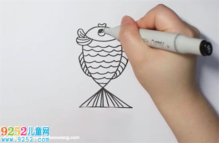 數(shù)字2畫小魚