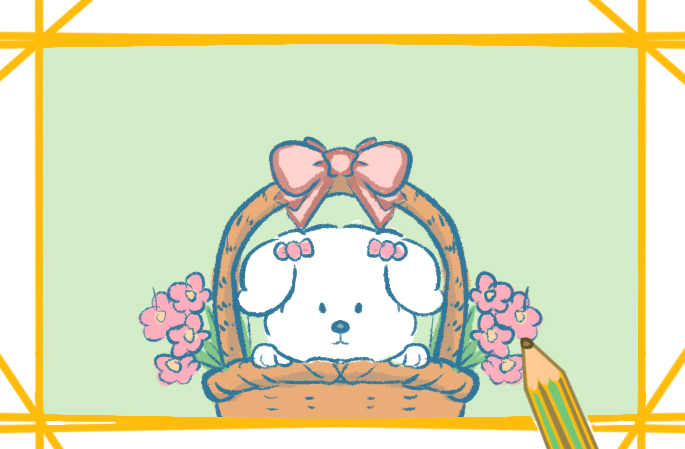 漂亮的白狗上色<a href=http://www.inspiredelm.com/jianbihua/ target=_blank class=infotextkey>簡(jiǎn)筆畫(huà)</a>要怎么畫(huà)