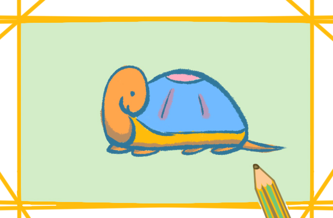 漂亮的烏龜上色<a href=http://www.inspiredelm.com/jianbihua/ target=_blank class=infotextkey>簡筆畫</a>要怎么畫