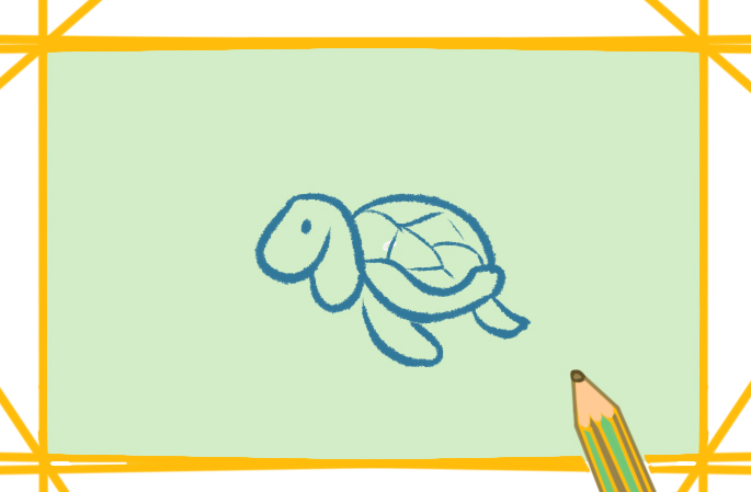 圓滾滾的烏龜上色<a href=http://www.inspiredelm.com/jianbihua/ target=_blank class=infotextkey>簡筆畫</a>要怎么畫
