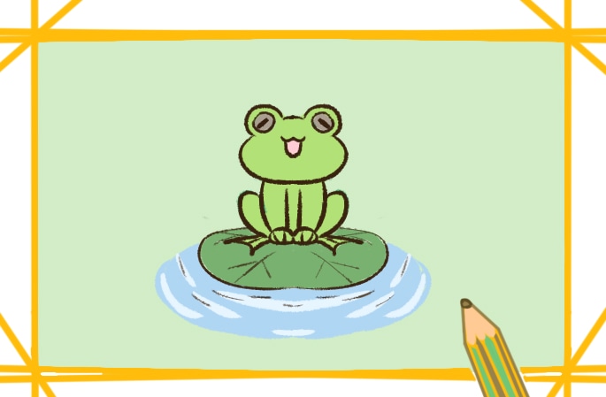 超可愛(ài)的青蛙<a href=http://www.inspiredelm.com/jianbihua/ target=_blank class=infotextkey>簡(jiǎn)筆畫(huà)</a>圖片怎么畫(huà)