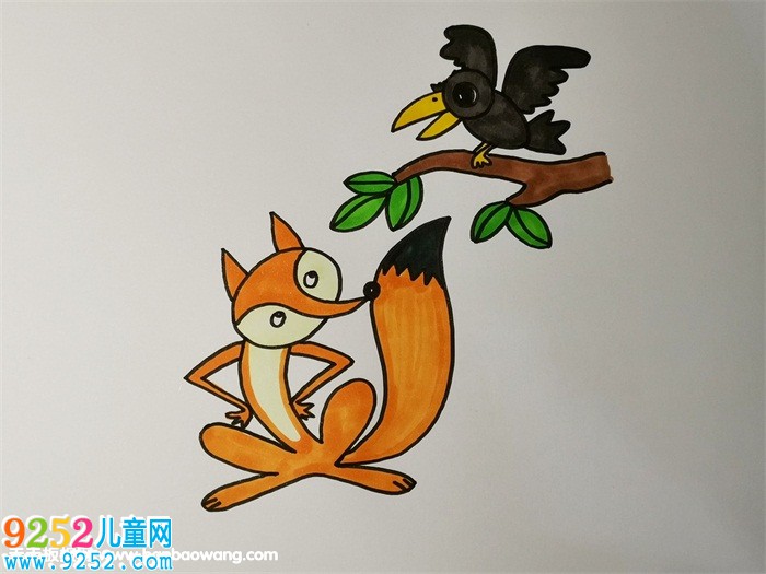 狐貍和烏鴉<a href=http://www.inspiredelm.com/jianbihua/ target=_blank class=infotextkey>簡筆畫</a>