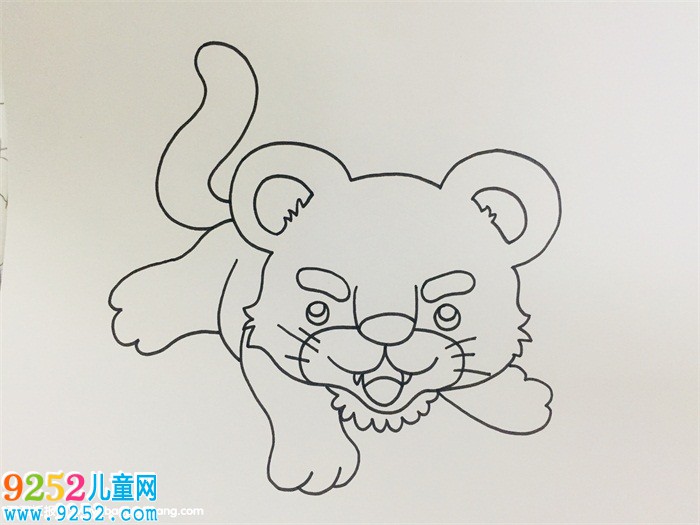 老虎<a href=http://www.inspiredelm.com/jianbihua/ target=_blank class=infotextkey>簡筆畫</a>步驟教程