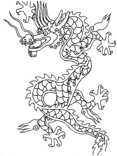 霸氣的簡筆畫龍