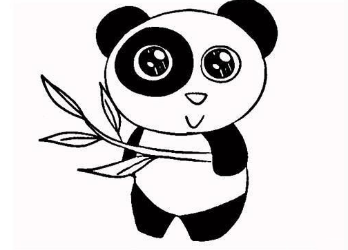 可愛的大熊貓簡筆畫