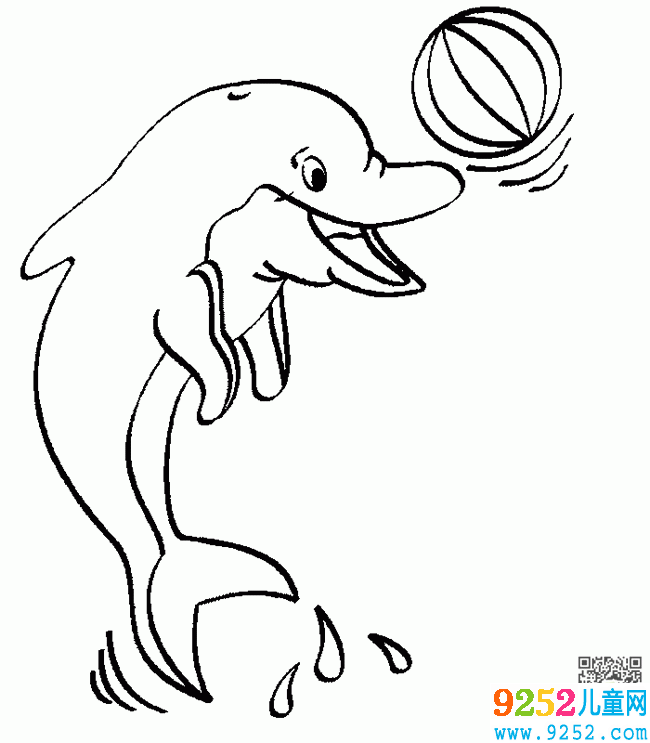 海豚動(dòng)物<a href=http://www.inspiredelm.com/jianbihua/ target=_blank class=infotextkey>簡(jiǎn)筆畫(huà)</a>圖片