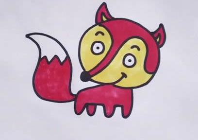 彩色的狐貍<a href=http://www.inspiredelm.com/jianbihua/ target=_blank class=infotextkey>簡(jiǎn)筆畫</a>步驟