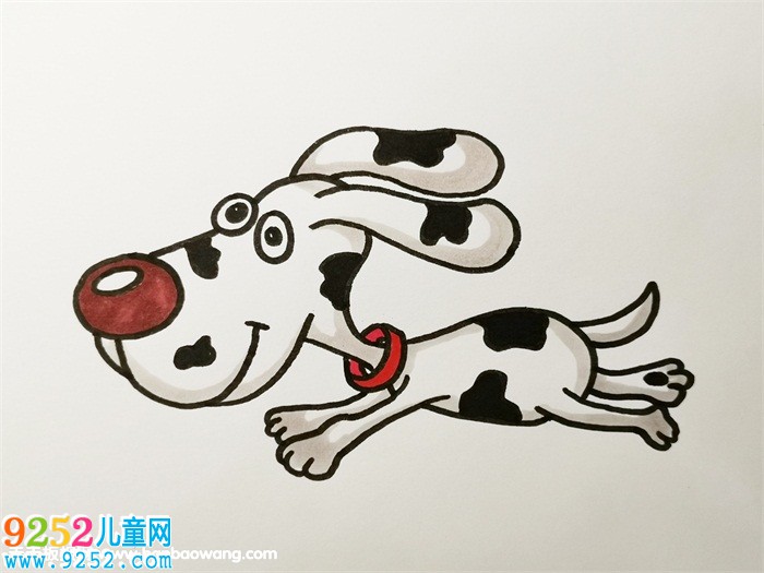 可愛的斑點(diǎn)狗怎么畫
