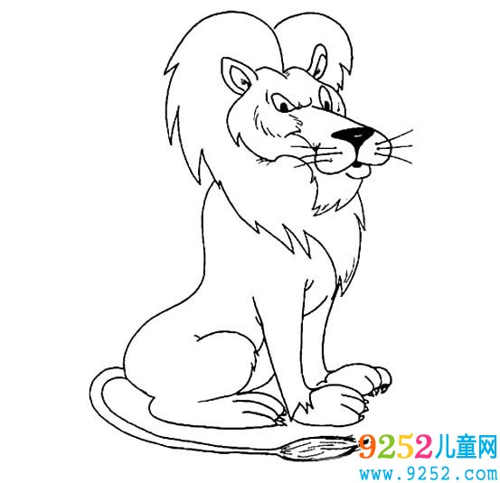 兇猛的獅子動(dòng)物<a href=http://www.inspiredelm.com/jianbihua/ target=_blank class=infotextkey>簡筆畫</a>