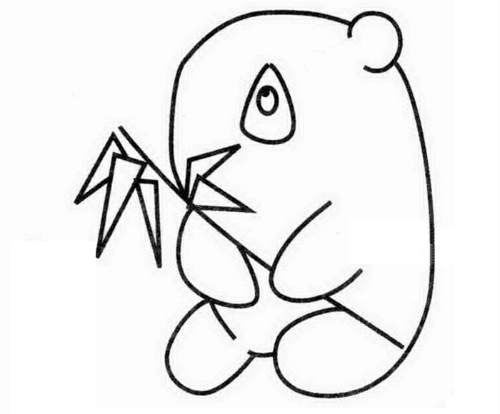 2種熊貓吃竹子簡筆 畫法