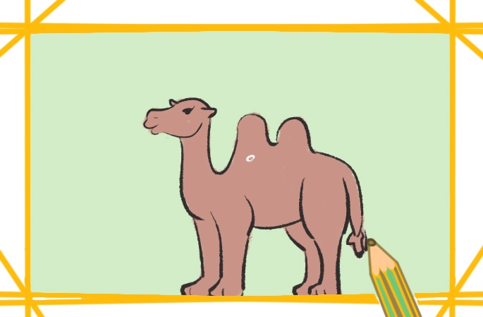 簡(jiǎn)單容易的駱駝上色<a href=http://www.inspiredelm.com/jianbihua/ target=_blank class=infotextkey>簡(jiǎn)筆畫</a>要怎么畫