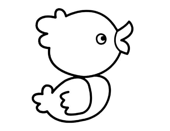 簡單的鴨子幼兒簡筆畫