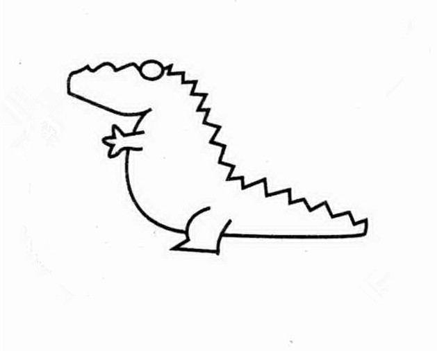 2種鱷魚動(dòng)物簡筆 畫法