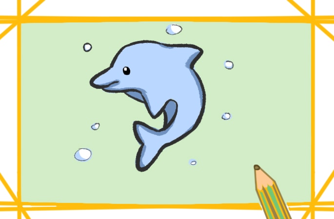 漂亮的海豚<a href=http://www.inspiredelm.com/jianbihua/ target=_blank class=infotextkey>簡筆畫</a>圖片怎么畫